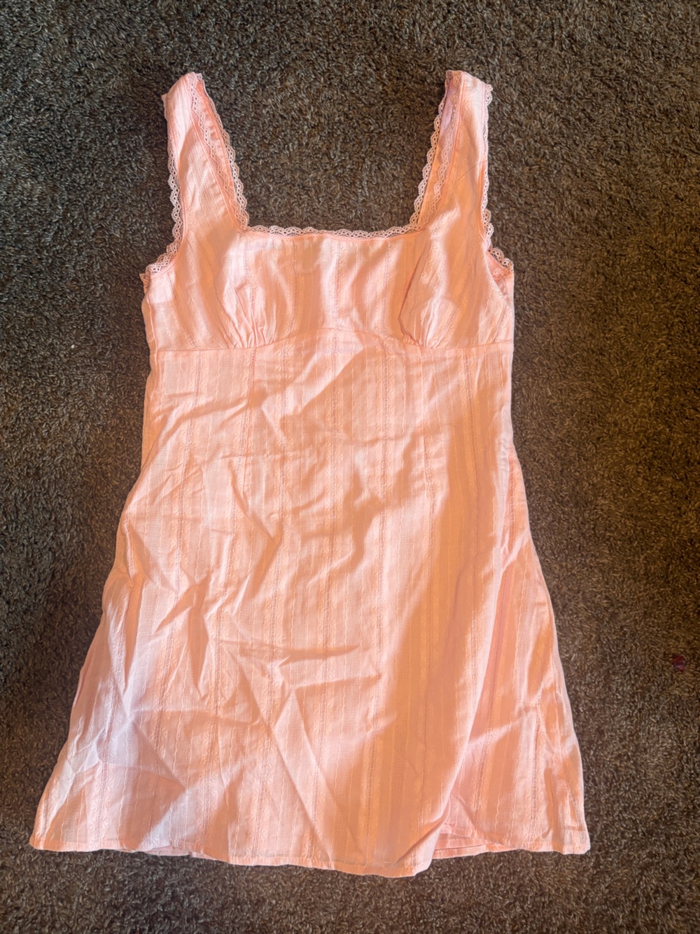 Edikted Pink Lace-Trim Mini Dress